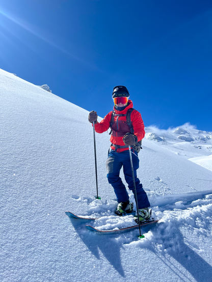 Grüner Kleeblatt-Skistockteller Skimojis „Lucky Day“ Skifahrer