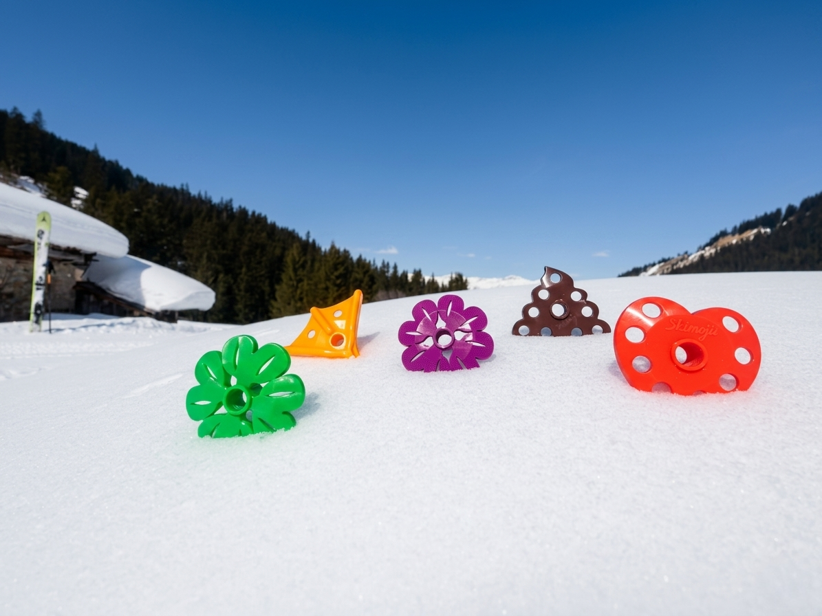 Skimojjis alle Designs im Schnee